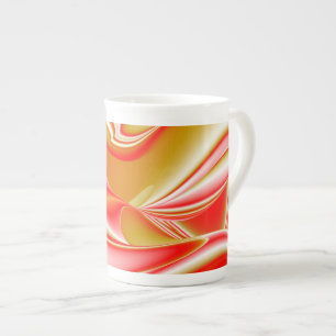 Taza De Porcelana Resumen de amor y oro en 3D Rainbowart