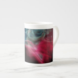 Taza De Porcelana resumen de humo rosa y azul
