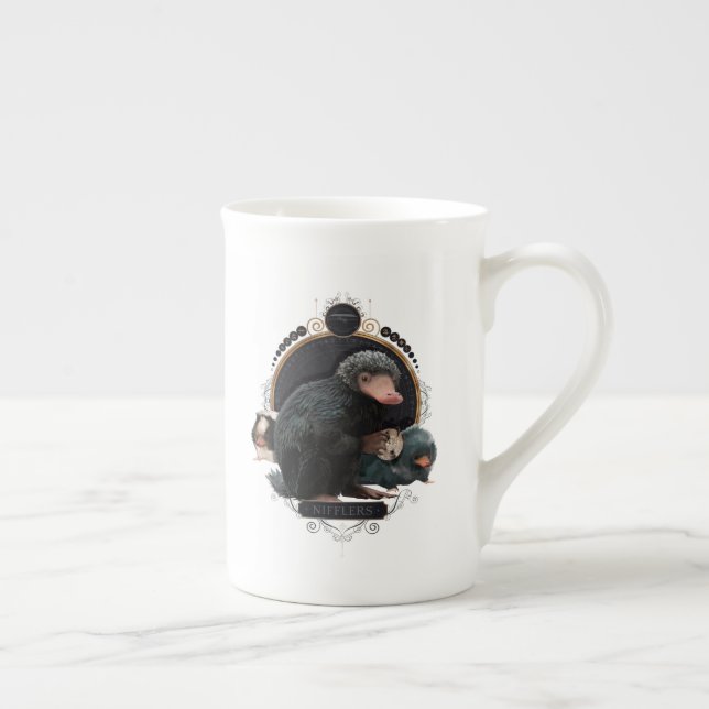 Taza De Porcelana Retrato Art Nouveau de NIFFLER™s (Derecha)