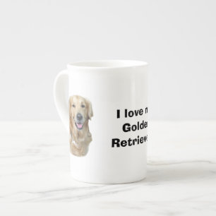 Taza De Porcelana Retrato de la foto del perro del golden retriever