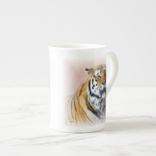 Taza De Porcelana Retrato del tigre