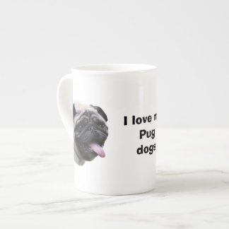 Taza De Porcelana Retrato fotográfico del mascota del perro Pug