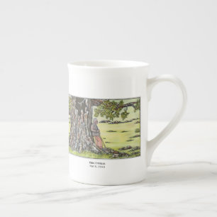 Taza De Porcelana Rey Carlos y un árbol