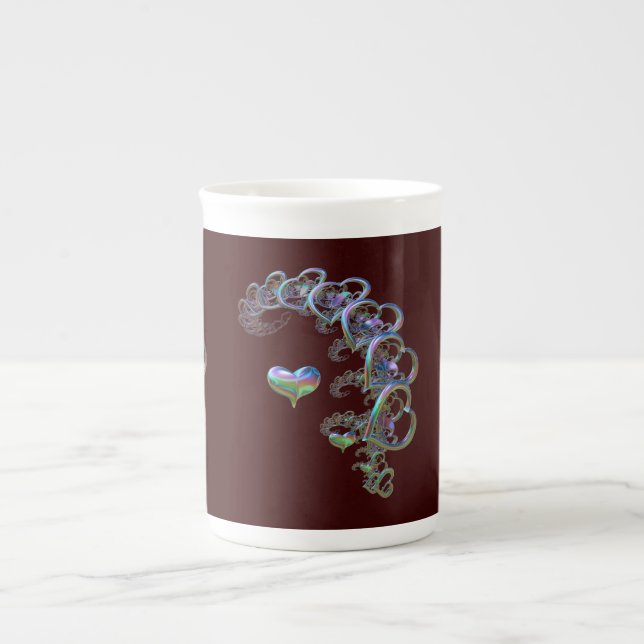 Taza De Porcelana Ritmo del corazón (Frente)