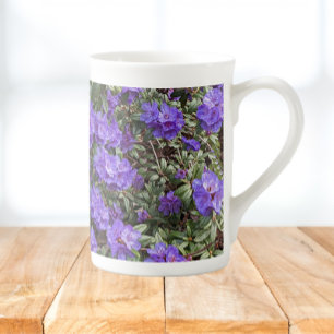 Taza De Porcelana Rododendros morados florecen