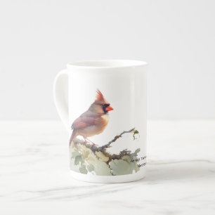 Taza De Porcelana Rojos y marrones cardinales modernos
