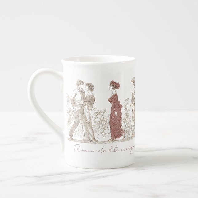 Taza De Porcelana Romance de la Regencia  (Izquierda)