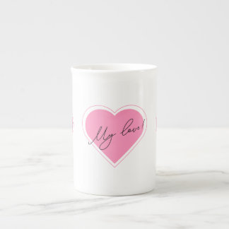 Taza De Porcelana Romantic illustration My love! on a cup