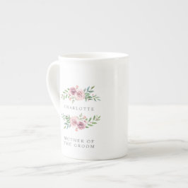Taza De Porcelana Romantic Pink Garland for Mother of Bride or Groom