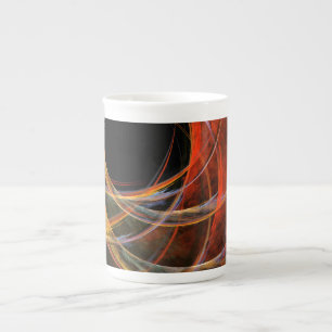 Taza De Porcelana Rompiendo el arte abstracto del círculo