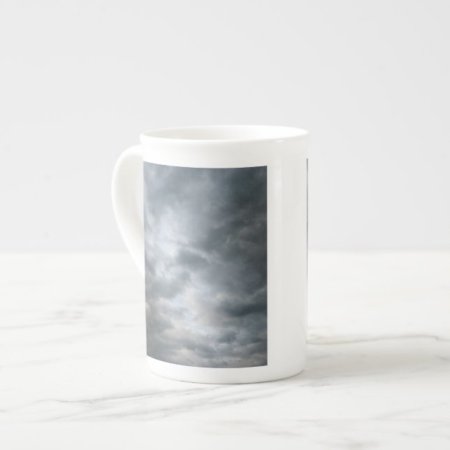 Taza De Porcelana Rompiendo nubes de tormenta (Izquierda)