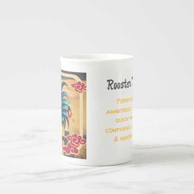 Taza De Porcelana Rooster - Zodiaco chino (Frente)