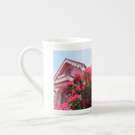 Taza De Porcelana Rosa en rosa - Viñedo de Martha