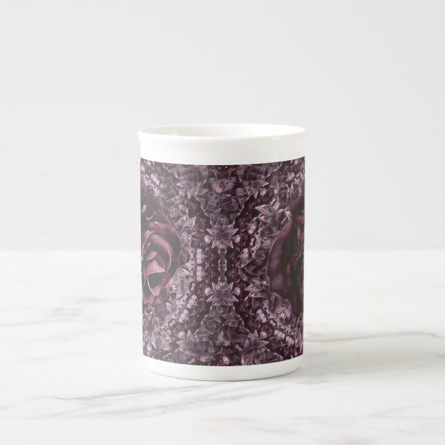 Taza De Porcelana Rosa Mandala (Frente)