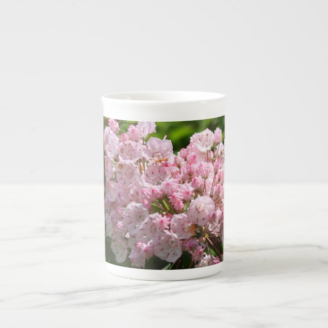 Taza De Porcelana Rosa Mountain Laurel Bone China Mug (Frente)