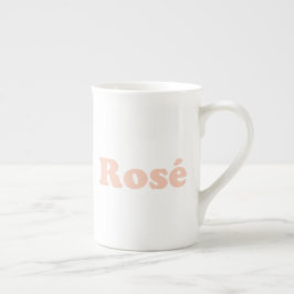 Taza De Porcelana "Rosa" Rosa luz rosa blanco