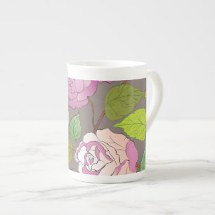Taza De Porcelana Rosas 20
