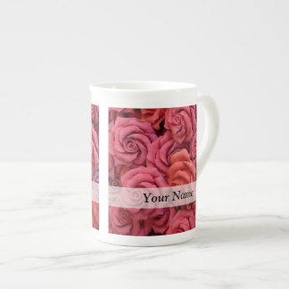 Taza De Porcelana Rosas florales rosas