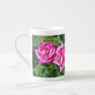 Taza De Porcelana Rosas hueso china mug