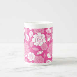 TAZA DE PORCELANA ROSE PATTERN (PINK)