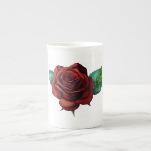 Taza De Porcelana Roses rojos