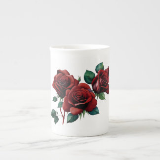 Taza De Porcelana Roses rojos