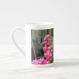 Taza De Porcelana Roses y rocas rosados - Viñedo de Martha