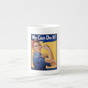 Taza De Porcelana Rosie the Riveter: El empoderamiento femenino fuer