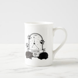 Taza De Porcelana Rótulo zodiaco y Mascotas coincidentes. Cáncer - H