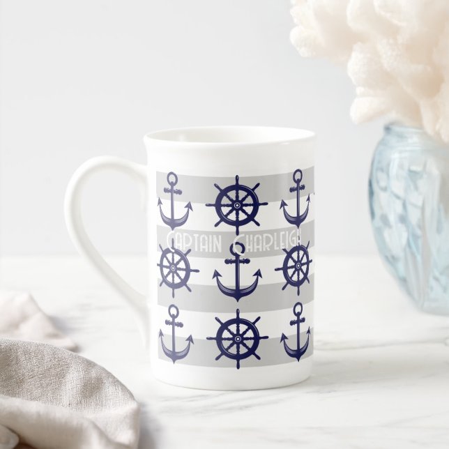 Taza De Porcelana Rueda de barco de anclaje personalizada Náutica a  (Subido por el creador)