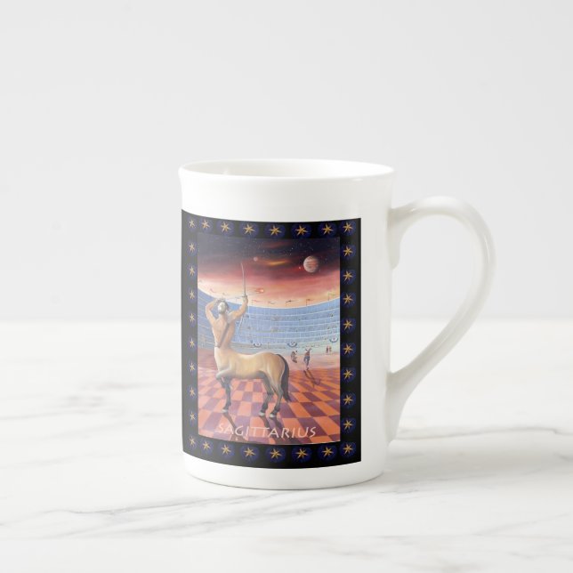 Taza De Porcelana Sagitario astrológico de Paul Whitehead (Derecha)