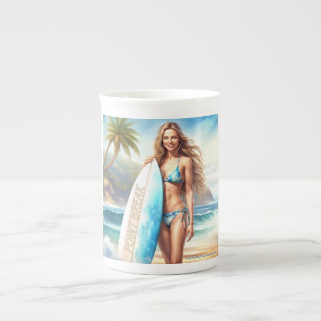 Taza De Porcelana salto de punto de acción chica (Frente)