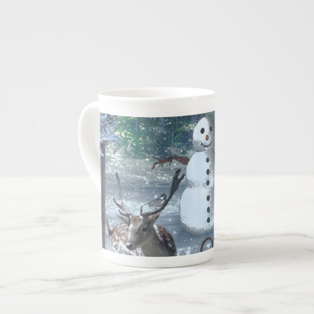 Taza De Porcelana Saludos de invierno (Izquierda)