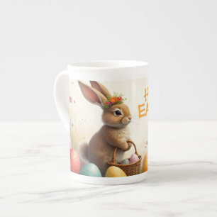 Taza De Porcelana Saludos de primavera del conejo de Pascua