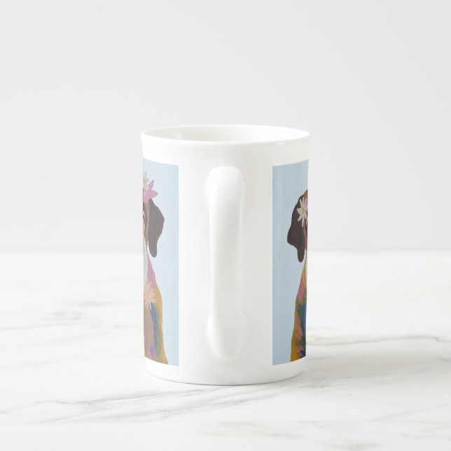 Taza De Porcelana San Bernardo Hippie (Espalda)