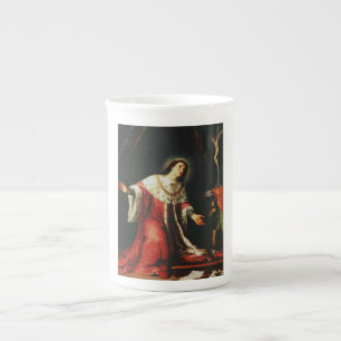 Taza De Porcelana San Casimiro Jagellón - Santo Patrón de Polonia