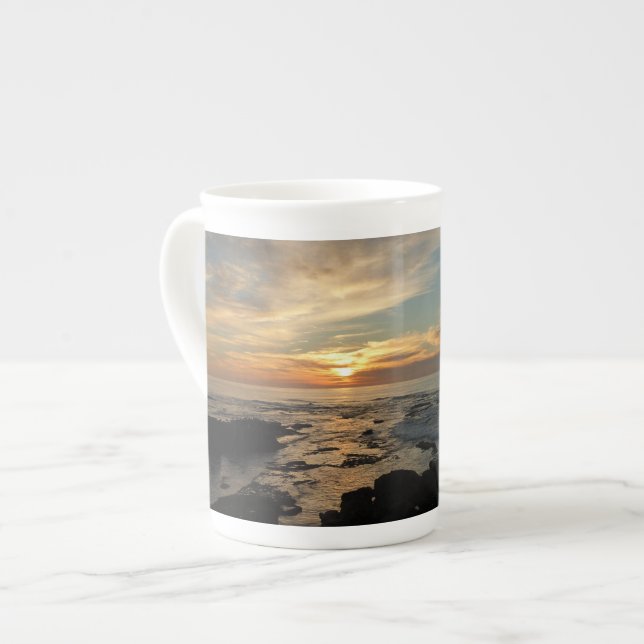 Taza De Porcelana San Diego Sunset I California Seascape (Izquierda)