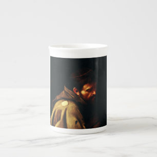 Taza De Porcelana San Francisco por Caravaggio Obra Maestra Barroca
