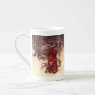 Taza De Porcelana Santa Claus Arthur Rackham