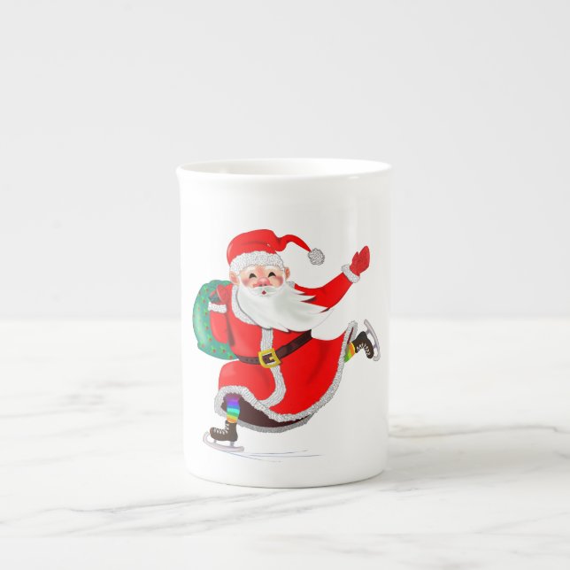 Taza De Porcelana Santa - Feliz Navidad (Frente)
