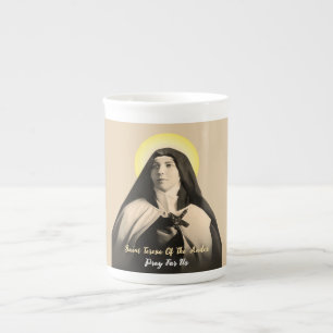 TAZA DE PORCELANA SANTA TERESA DE LOS ANDES
