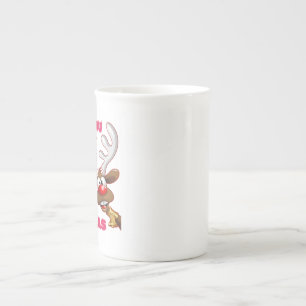 TAZA DE PORCELANA SANTA'S REINDEER TE DESEA UNA FELIZ NAVIDAD
