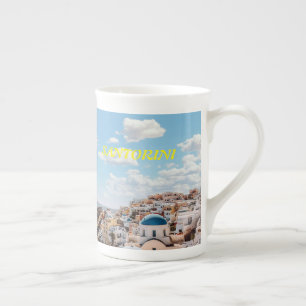 Taza De Porcelana Santorini, Grecia Beach House