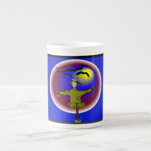 Taza De Porcelana Scarecrow sin rostro -