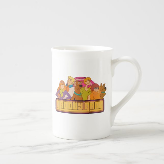 Taza De Porcelana Scooby-Doo | Gráfico retro Personalizado "Groovy G (Derecha)