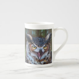 Taza De Porcelana Screeching Owl Latte mok