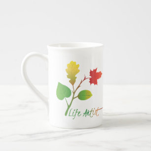 Taza De Porcelana Sé un artista de la vida. Frase inspiradora, con h