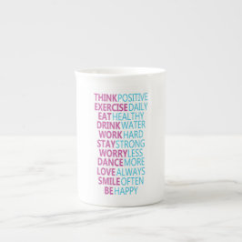 Taza De Porcelana Seguidor de agua motivacional