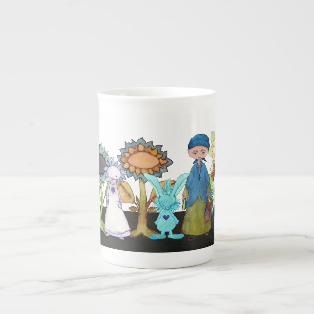 Taza De Porcelana Semilla de mostaza pequeña y amigos huelen a China (Frente)