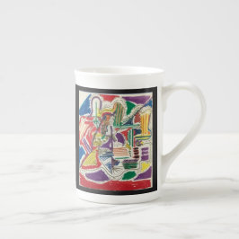 Taza De Porcelana Sencillez de mano izquierda Resumen Hueso en China